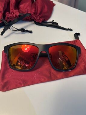 Suncloud- Mirrored Red Lens Sunglasses 🕶️
